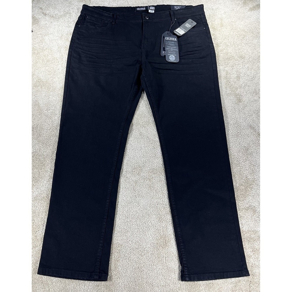 Cultura Premium Men 44/32 Slim Fit Black Comfort Stretch Jeans NEW WITH TAGS